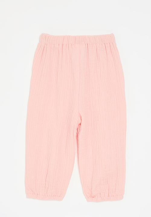 Pop Candy - Cuffed textured pants - pink