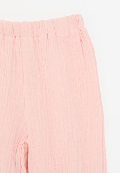 Pop Candy - Cuffed textured pants - pink