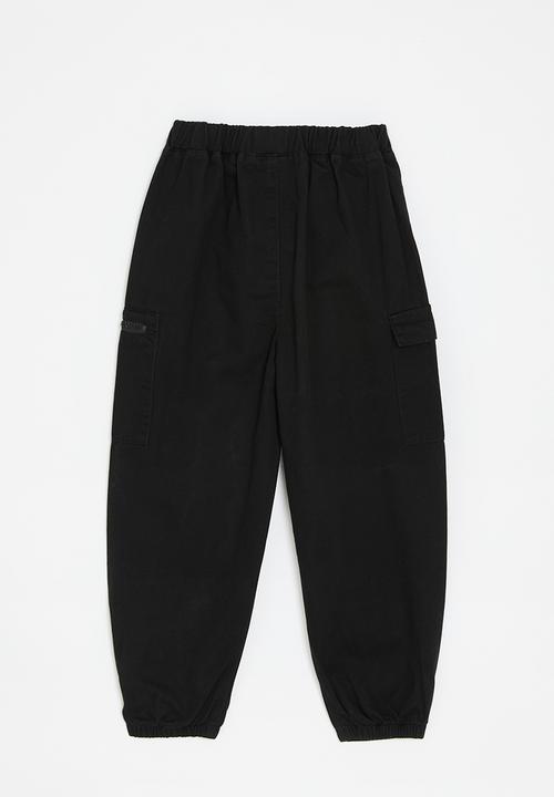 Pop Candy - Cuffed cargo pants - black