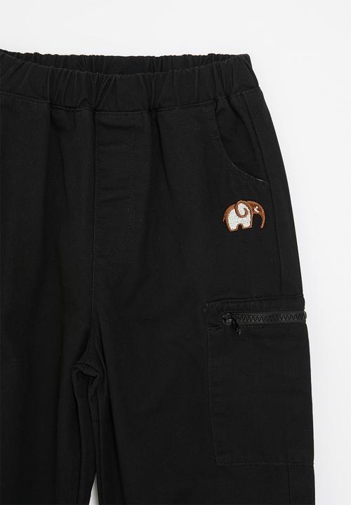 Pop Candy - Cuffed cargo pants - black