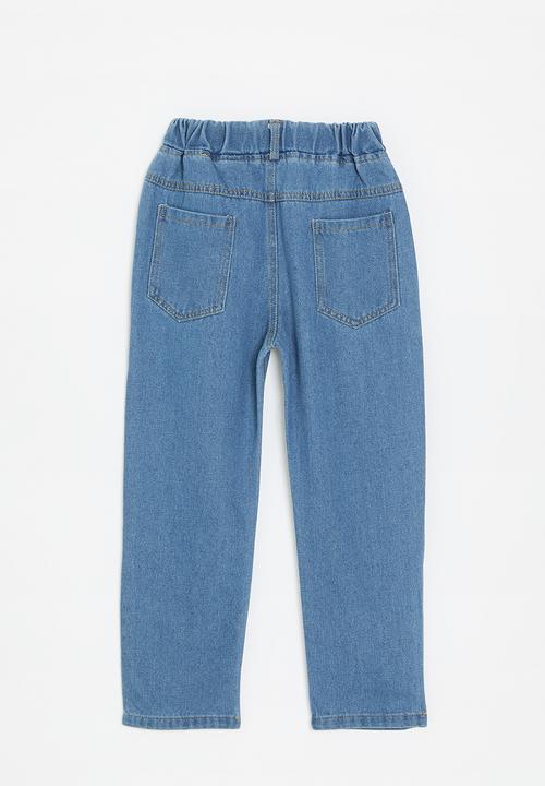 Pop Candy - Elasticated waist jeans - stone wash