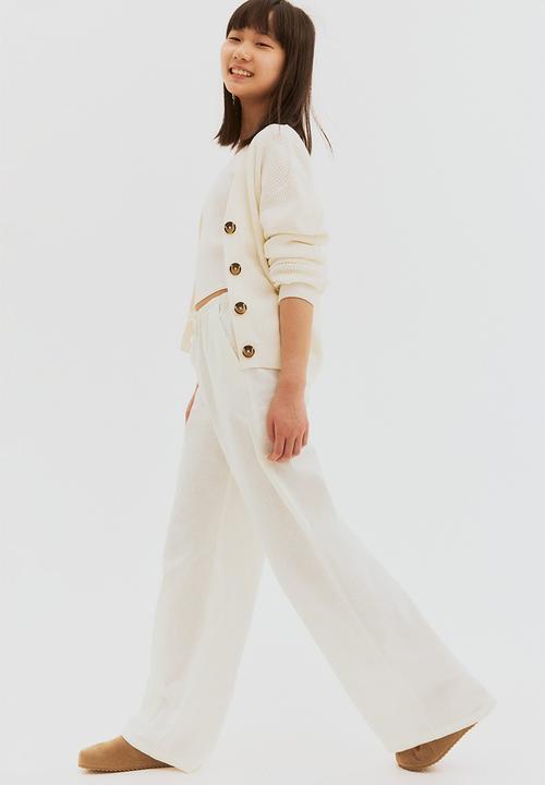 H&M - Linen-blend trousers - cream