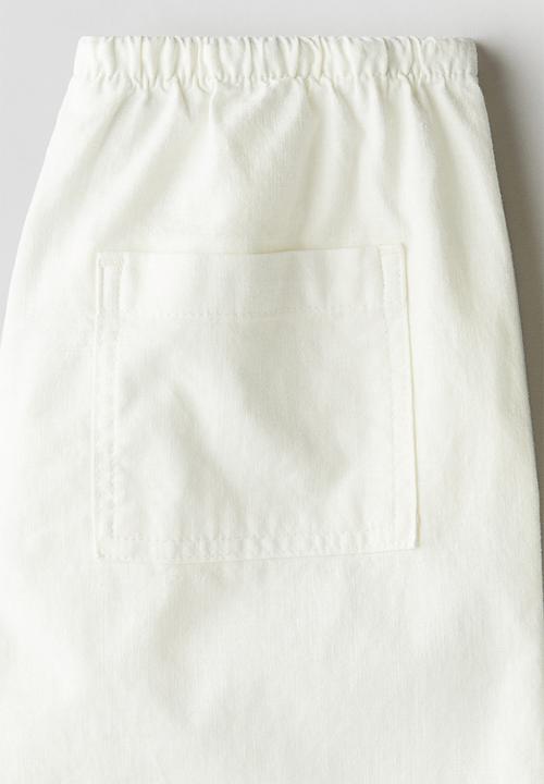 H&M - Linen-blend trousers - cream