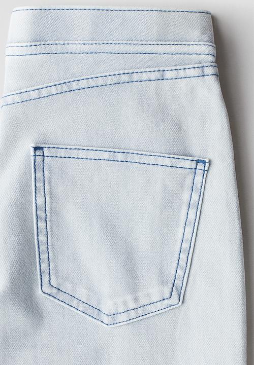 H&M - Wide denim-look trousers - light denim blue wing