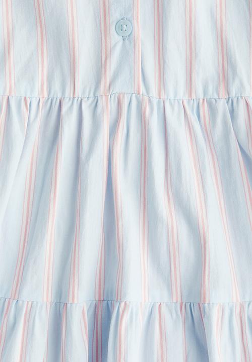 H&M - Cotton shirt dress - light blue striped