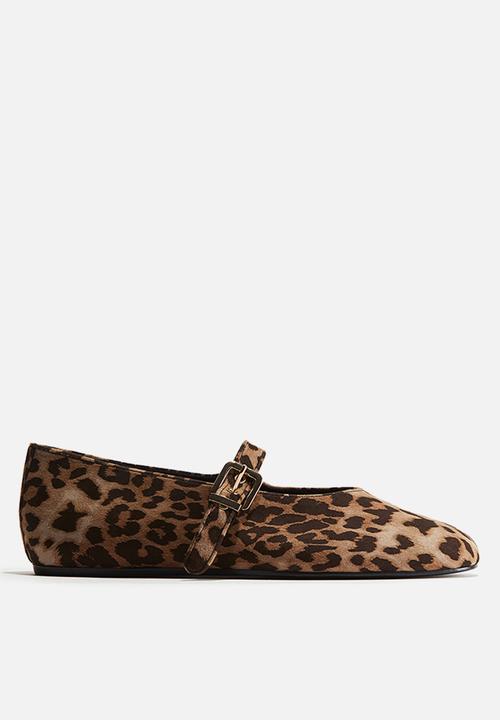 H&M - Mary jane ballet pumps - beige leopard print