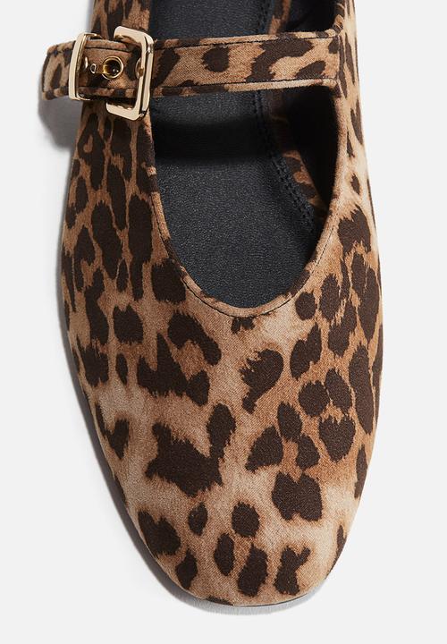 H&M - Mary jane ballet pumps - beige leopard print