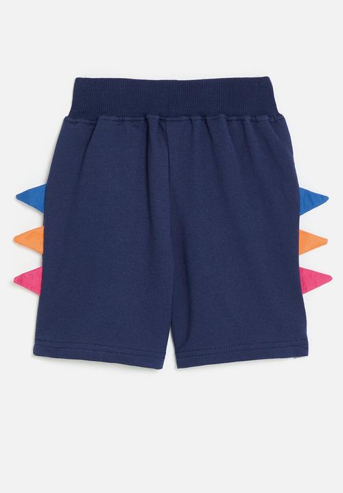 Pop Candy - Shorts with multicolour dino spikes - navy blue