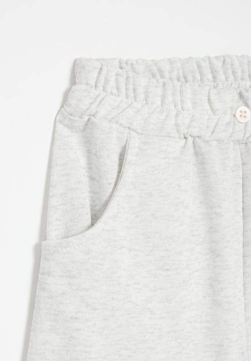 Pop Candy - Frilled hem sweatshorts - light grey