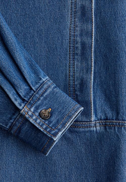 H&M - Popover twill blouse - denim blue