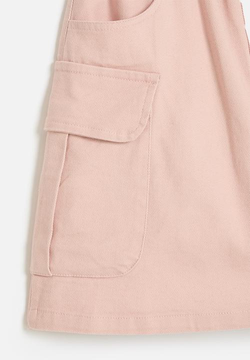 Pop Candy - Cargo skirt with inverted pleat pockets - dusty pink