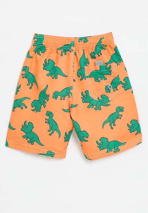 Pop Candy - Printed board shorts - orange & green 