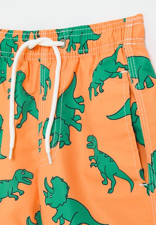 Pop Candy - Printed board shorts - orange & green 