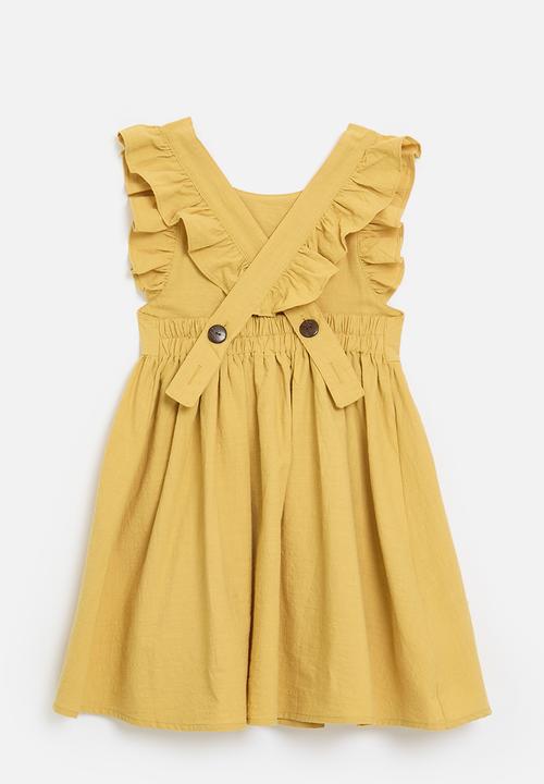 Pop Candy - Criss cross dress - mustard