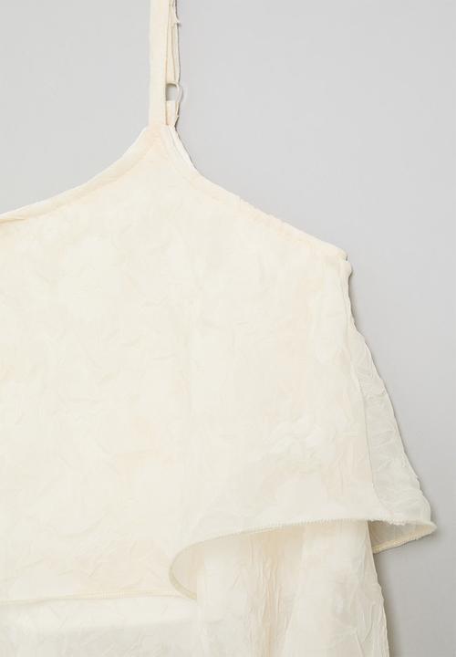 Pop Candy - Tiered cami top - white