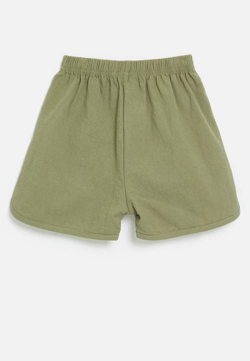 Pop Candy - Elasticated shorts - green
