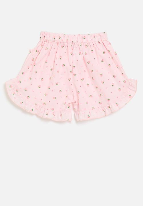 Pop Candy - Frilled hem shorts - pink