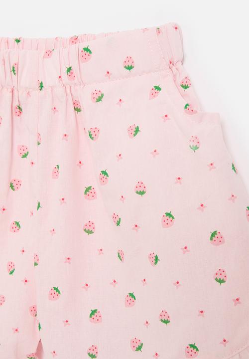 Pop Candy - Frilled hem shorts - pink
