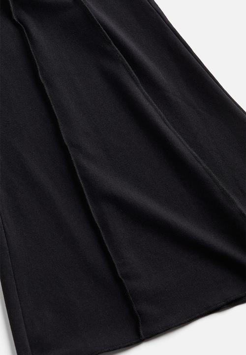 H&M - Overlock-detail flared leggings - black