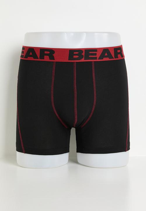 Bear - 3Pack Bodyshorts- white/red/black