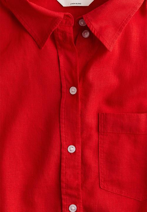 H&M - Linen-blend shirt - red