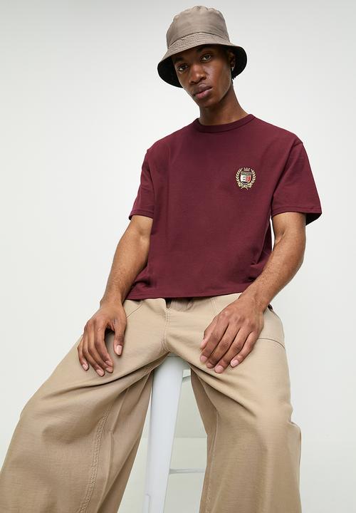 Tommy Hilfiger - Tj tjm reg rwb crest flag tee ext - rouge