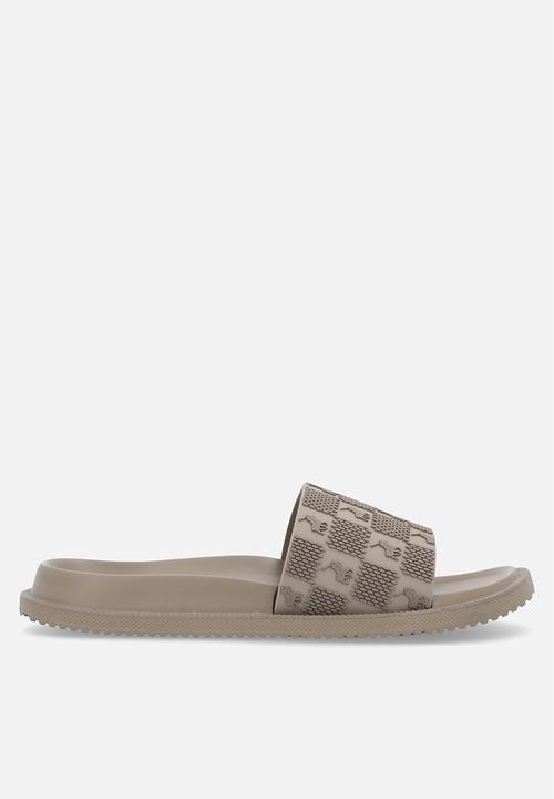 POLO - Block Monogram Pool Sandal - Taupe