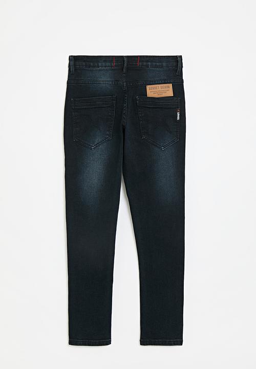 SOVIET - Boys skinny fashion denim - blue black