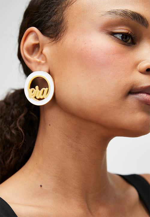 ERA by DJ Zinhle - Diva Earrings - white & gold