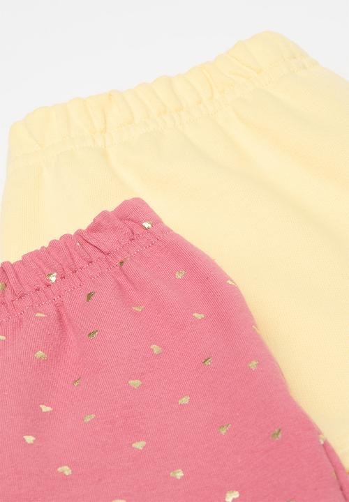 Pop Candy - 2 Pack  sweatshort - pink/yellow