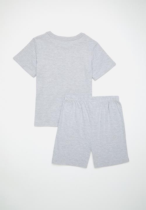 Pop Candy - Pj set with placement print - grey/rust