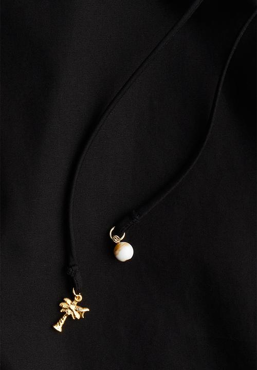 H&M - Drawstring-neck dress - black