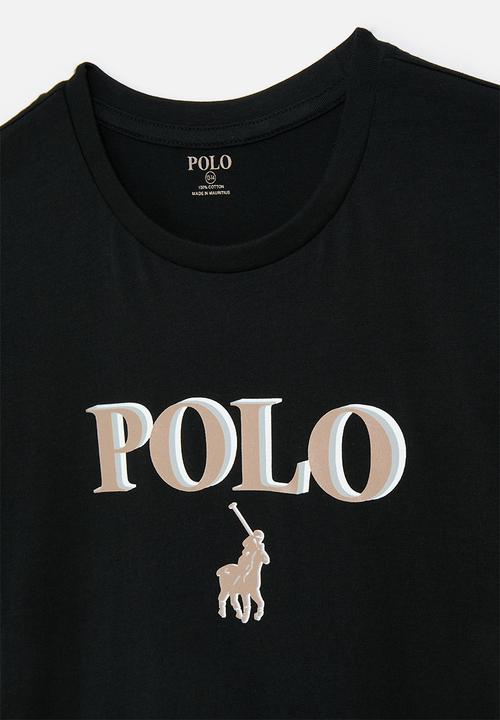 POLO - Boys ted printed ss tee - black