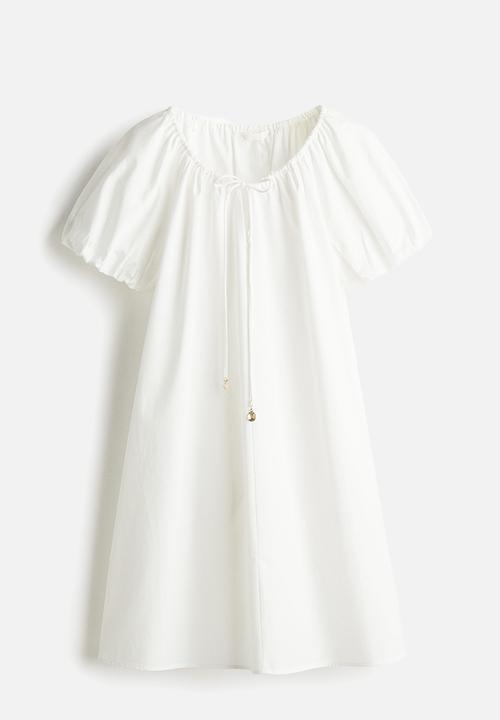 H&M - Drawstring-neck dress - white