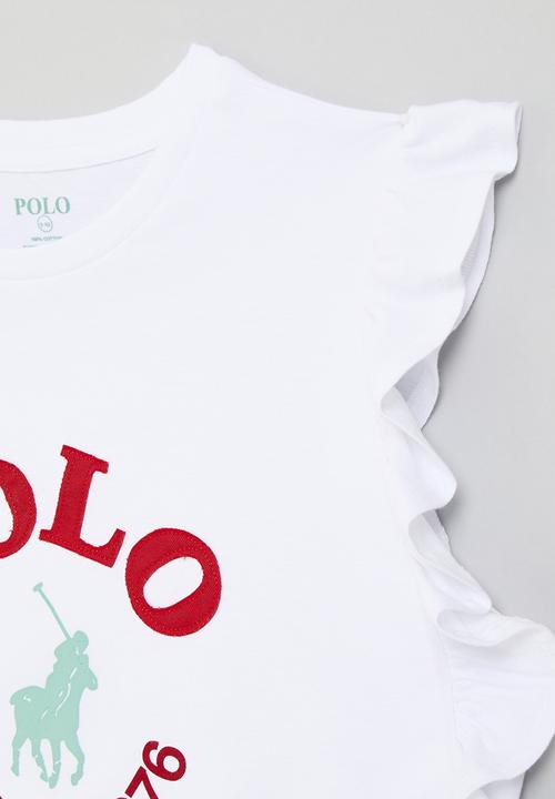 POLO - Girls jessica frill sleeve tee - white
