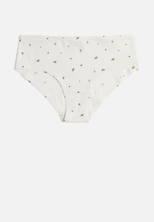 H&M - 7 pack hipster briefs - white floral