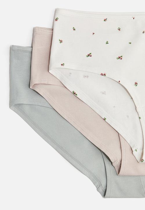H&M - 7 pack hipster briefs - white floral