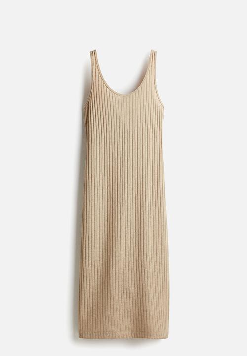 H&M - Rib-knit dress - beige