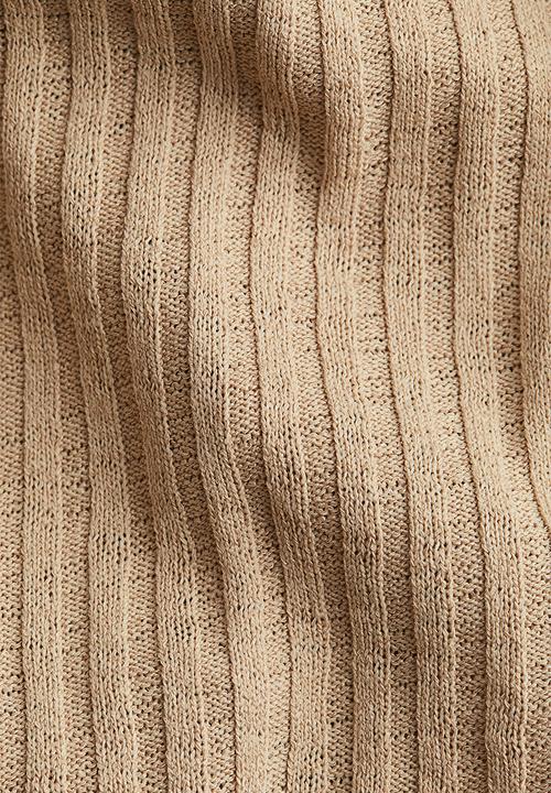 H&M - Rib-knit dress - beige