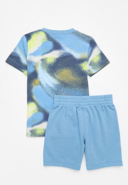 Nike - Nkn club express short sleeve tee short - blue beyond