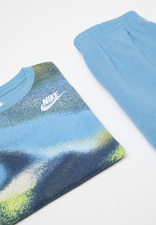 Nike - Nkn club express short sleeve tee short - blue beyond