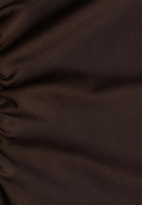 H&M - Draped slip dress - dark brown 