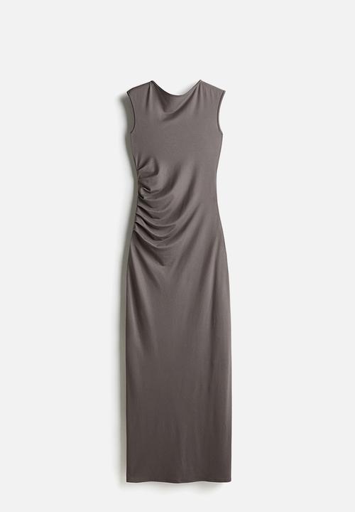 H&M - Draped bodycon dress - dark grey
