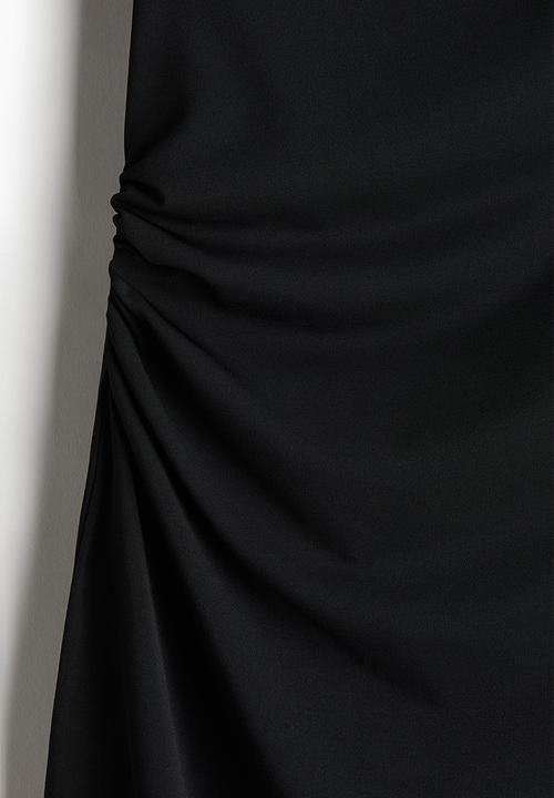H&M - Draped midi dress - black