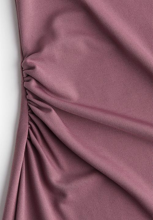 H&M - Draped midi dress - dusty pink