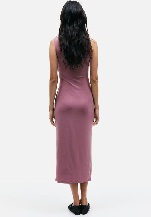 H&M - Draped midi dress - dusty pink