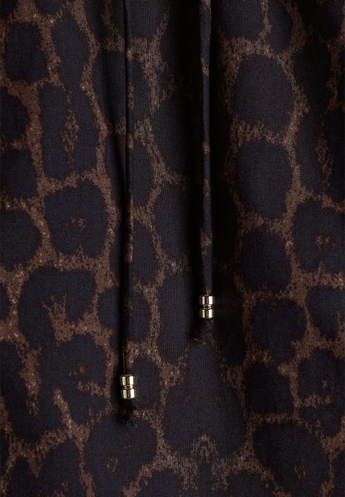 H&M - Printed drawstring shorts - brown leopard print