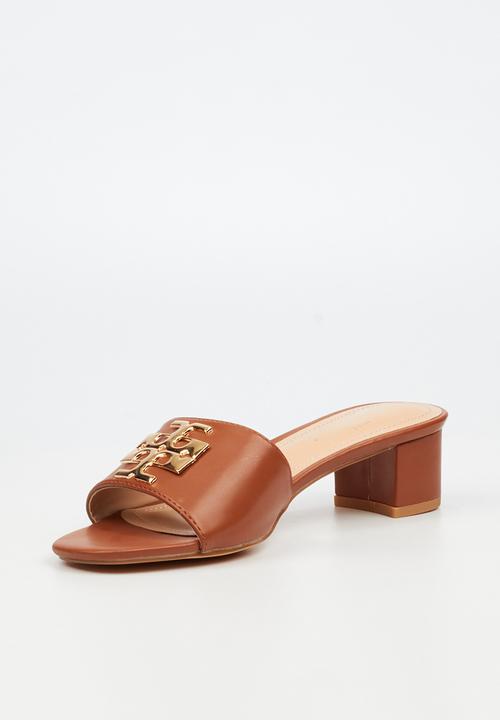 Miss Black - Bina 1 block heel mule - chocolate
