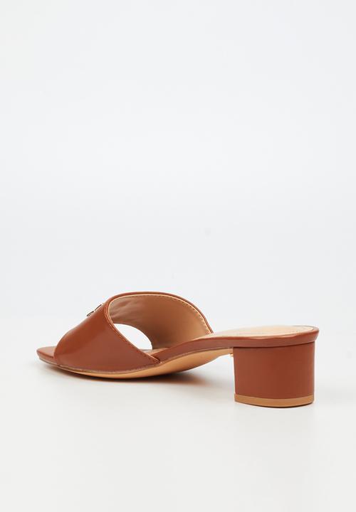 Miss Black - Bina 1 block heel mule - chocolate
