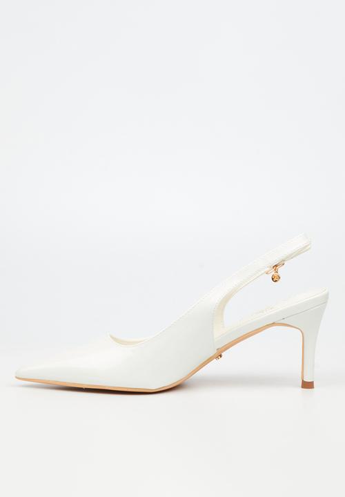 Miss Black - Nola 3 slingback low heel - white